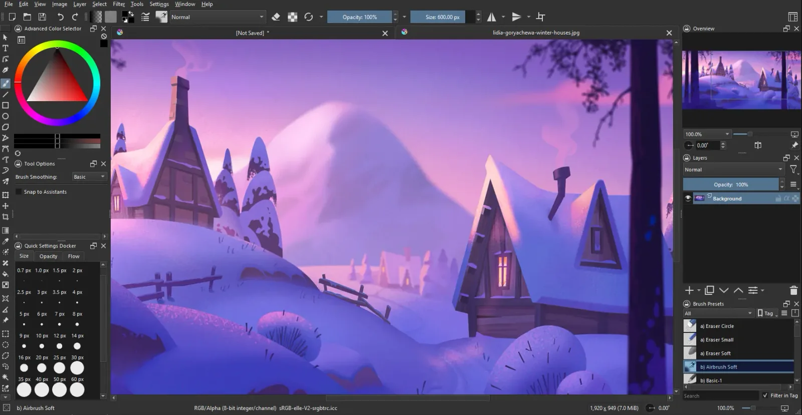 Krita 官方画面